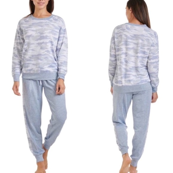Splendid Longwear Camo Print Pullover Sweatshirt & Jogger Pants Set SZ M - Picture 1 of 9